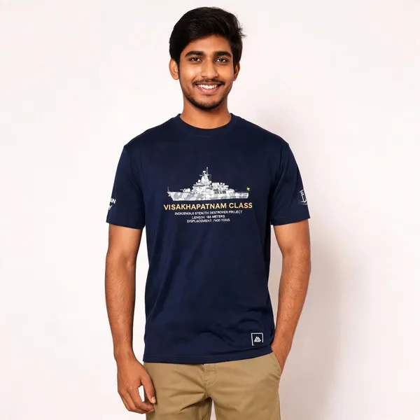 Blue_Cotton_Blend_Regular_Fit_Round_Neck_T-Shirt_For_Men