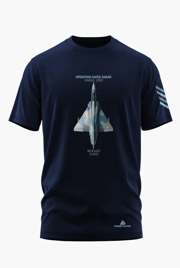 MIRAGE_2000_OP._SAFED_SAGAR_COTTON_T-SHIRT_-_Blue,_XL