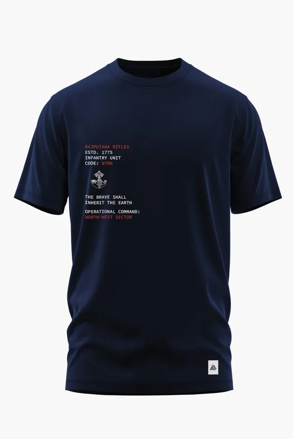 RAJPUTANA_RIFLES_INFANTRY_UNIT_COTTON_T-SHIRT_-_Blue,_XL
