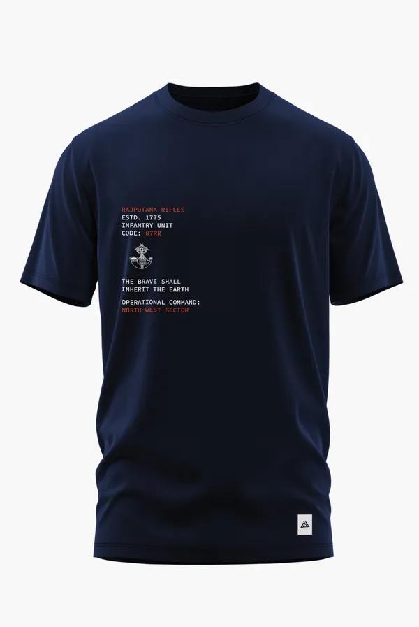 RAJPUTANA_RIFLES_INFANTRY_UNIT_COTTON_T-SHIRT_-_Blue,_XL