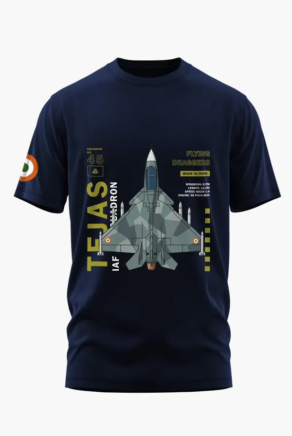 TEJAS_THE_FLYING_DRAGGERS_COTTON_T-SHIRT_-_Blue,_XL