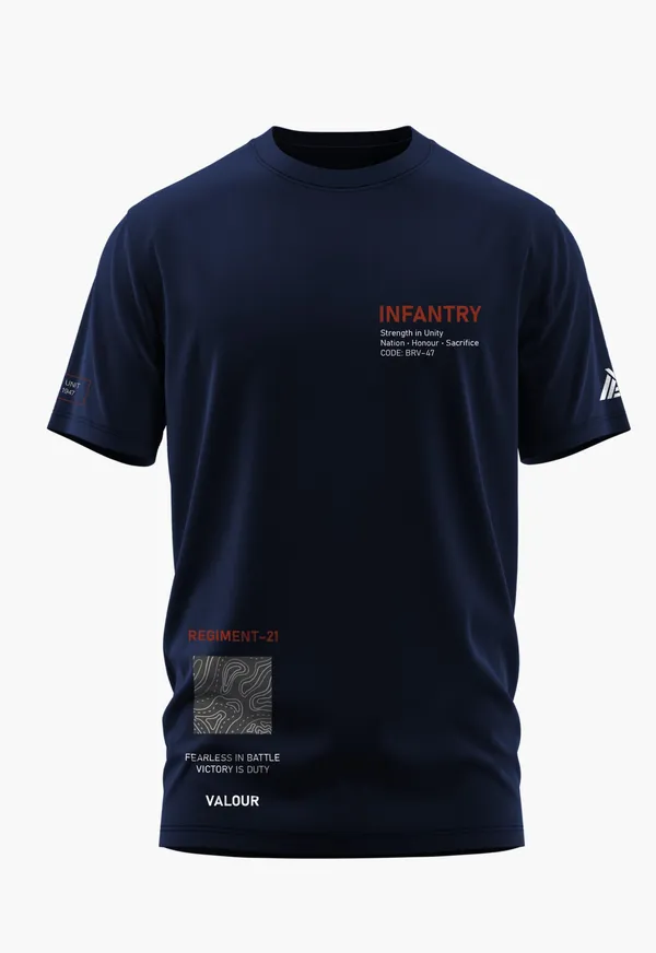 INFANTRY_STRENGTH_IN_UNITY_COTTON_T-SHIRT_-_Blue,_XL