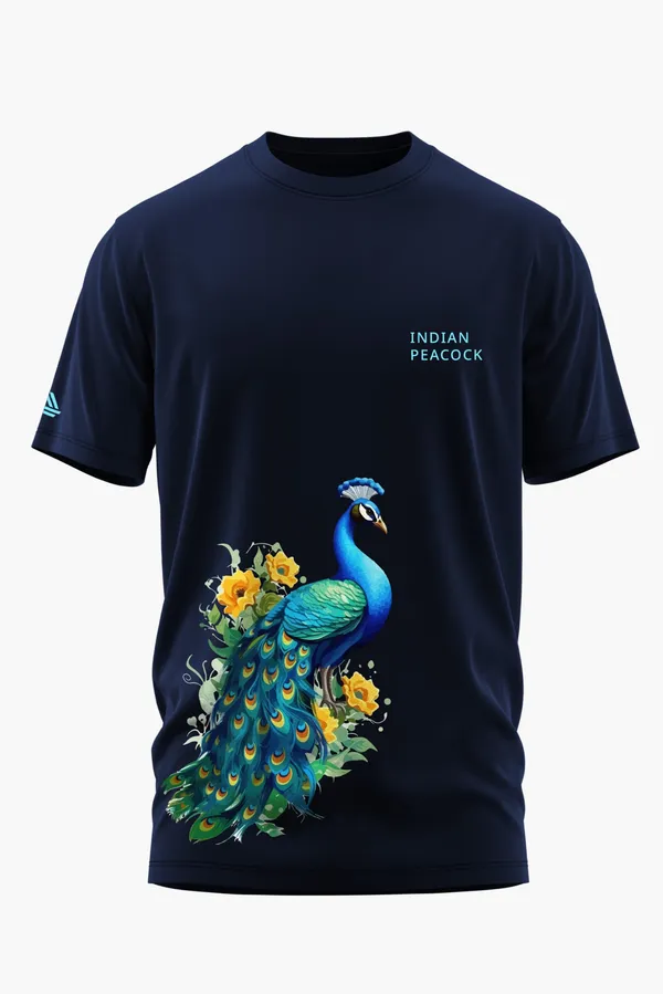 INDIAN_PEACOCK_COTTON_T-SHIRT_-_Blue,_XXL