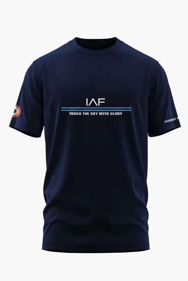 INDIAN_AIRFORCE_GLORY_STRIPE_COTTON_T-SHIRT_-_Blue,_XL