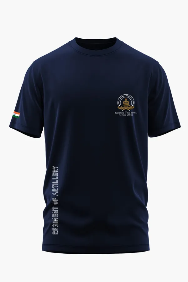 ARTILLERY_REGT._MASTERS_OF_FIRE_COTTON_T-SHIRT_-_Blue,_XL