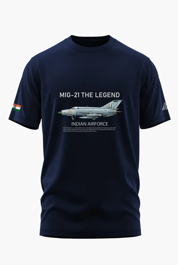 MIG_21_THE_LEGEND_COTTON_T-SHIRT_-_Blue,_XL