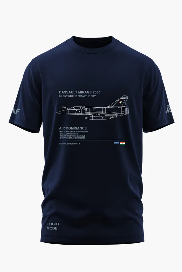 MIRAGE_2000_FLIGHT_MODE_COTTON_T-SHIRT_-_Blue,_XL