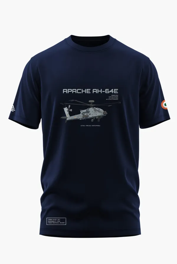 AH-64E_ATTACK_HELICOPTER_COTTON_T-SHIRT_-_Blue,_XL