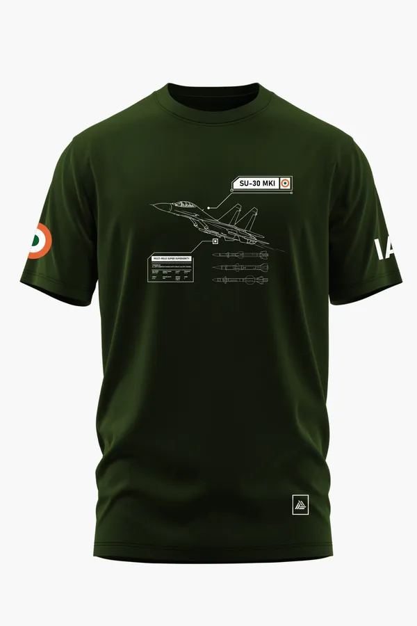 SUKHOI_STRIKE_COTTON_T-SHIRT_-_Olive,_XXL