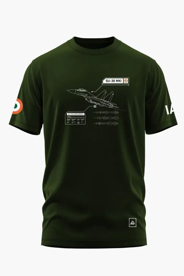 SUKHOI_STRIKE_COTTON_T-SHIRT_-_Olive,_XXL
