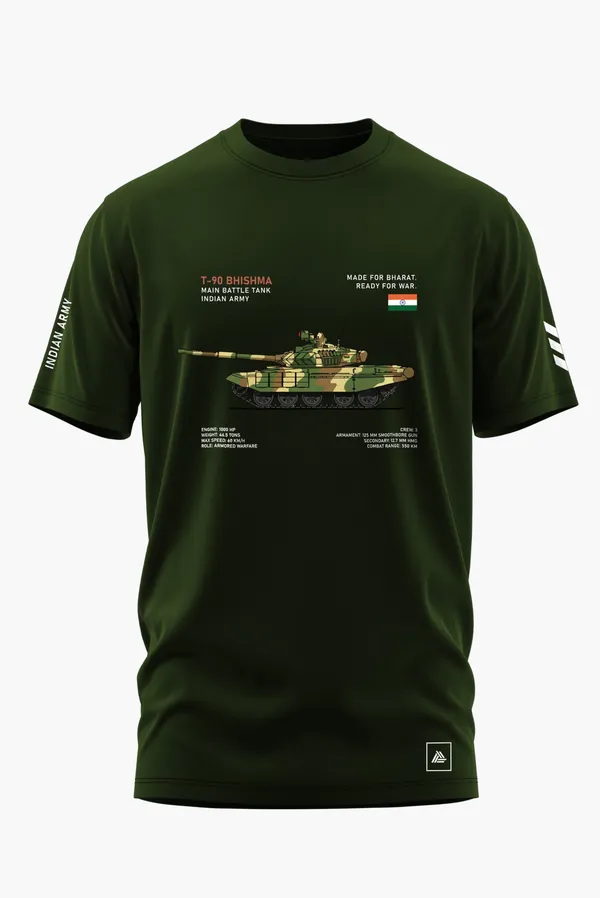 INDIAN_ARMY_T-90_COTTON_T-SHIRT_-_Olive,_XXL