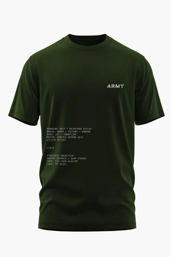 UNIT_7_RAJPUTANA_RIFLES_COTTON_TSHIRT_-_Olive,_XL