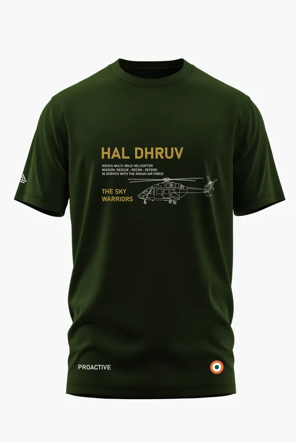 HAL_DHRUV-SKY_WARRIORS_COTTON_T-SHIRT_-_Olive,_XL