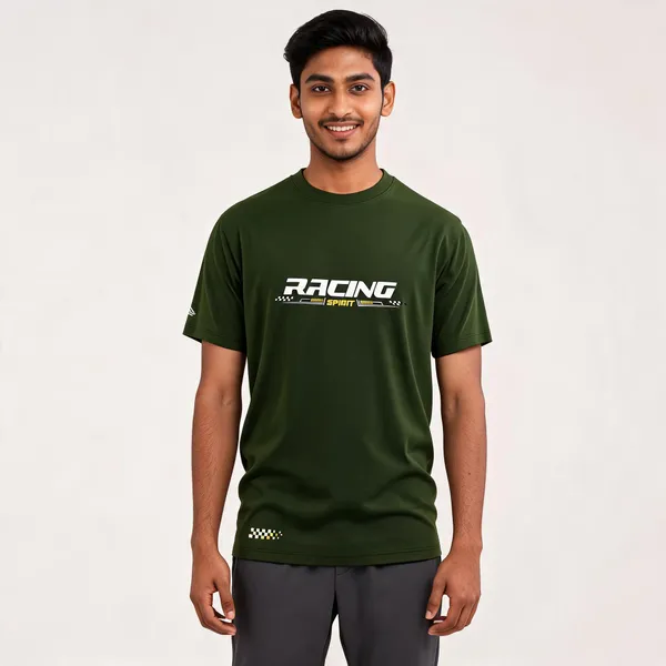 Olive_Cotton_Blend_Regular_Fit_Racing_Spirit_Round_Neck_T-Shirt_For_Men