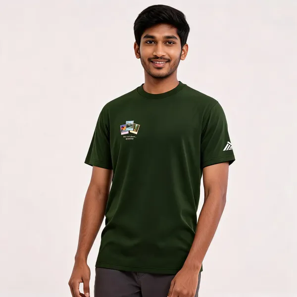 Olive_Cotton_Blend_Regular_Fit_The_Memories_T-Shirt_For_Men