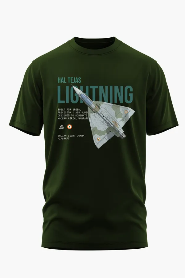 HAL_TEJAS_LIGHTNING_COTTON_T-SHIRT_-_Olive,_XXL