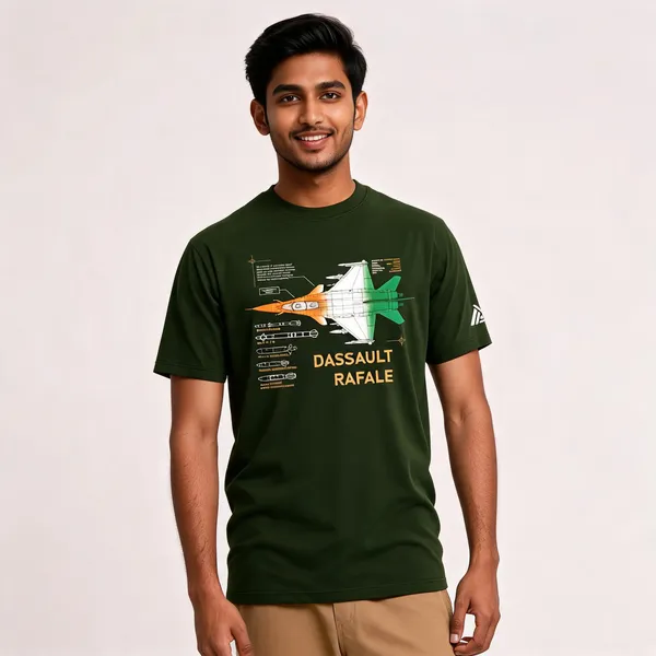 Olive_Cotton_Regular_Fit_Dassault_Rafale_Blueprint_T-Shirt_For_Men