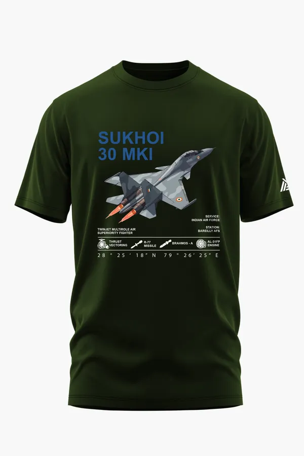 SU-30MKI_SUPERIORITY_COTTON_T-SHIRT_-_Olive,_XXL