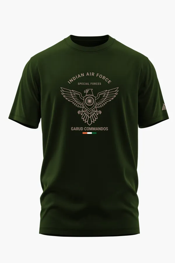 IAF_GARUD_ELITE_COTTON_T-SHIRT_-_Olive,_XXL