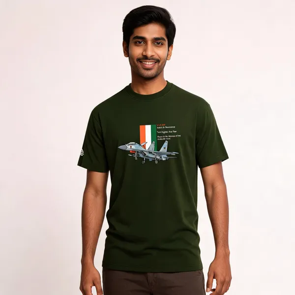 Olive_Cotton_Lycra_Regular_Fit_Round_Neck_T-Shirt_For_Men