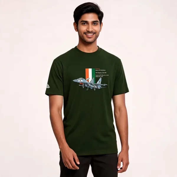 Olive_Cotton_Lycra_Regular_Fit_Round_Neck_T-Shirt_For_Men