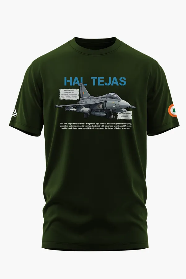HAL_TEJAS_MK1A_INDIGENOUS_COTTON_T-SHIRT_-_Olive,_XXL