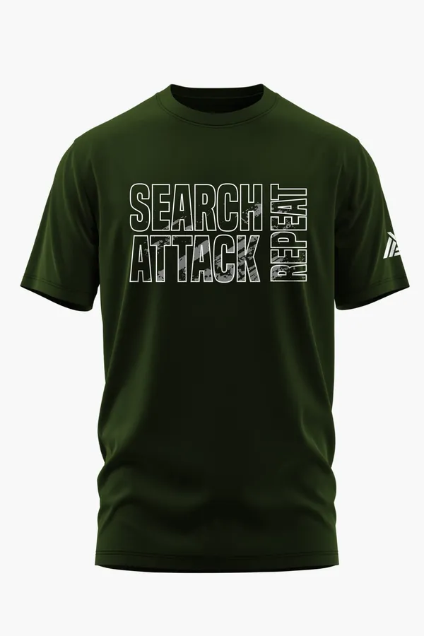 COMBAT_REPEAT_COTTON_T-SHIRT_-_Olive,_XXL