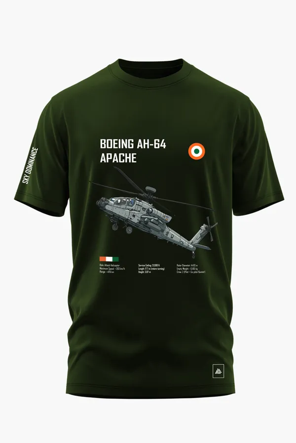 BOEING_AH-64_APACHE_COTTON_T-SHIRT_-_Olive,_XL