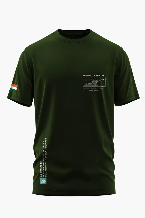 GUNNER'S_PRIDE_ARTILLERY_REGIMENT_COTTON_T-SHIRT_-_Olive,_XL