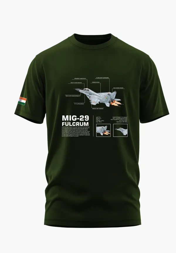 MIG_29_FULCRUM_COTTON_T-SHIRT_-_Olive,_XL