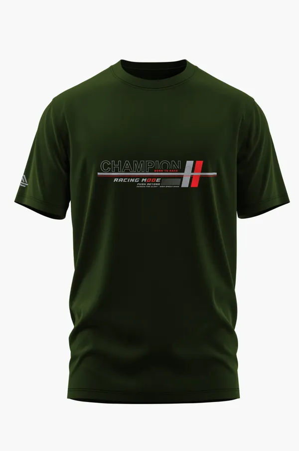 CHAMPION_BORN_TO_RACE_COTTON_T-SHIRT_-_Olive,_XL