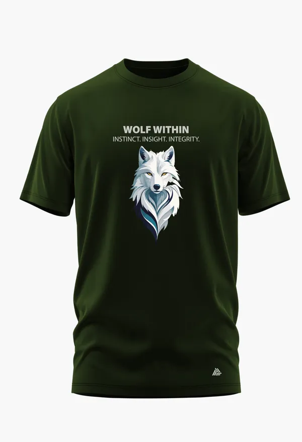 WOLF_WITHIN_COTTON_T-SHIRT_-_Olive,_XL