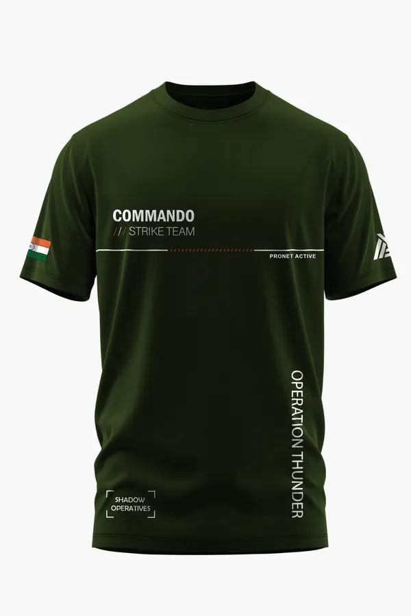 COMMANDO_STRIKE_TEAM_COTTON_T-SHIRT_-_Olive,_XL