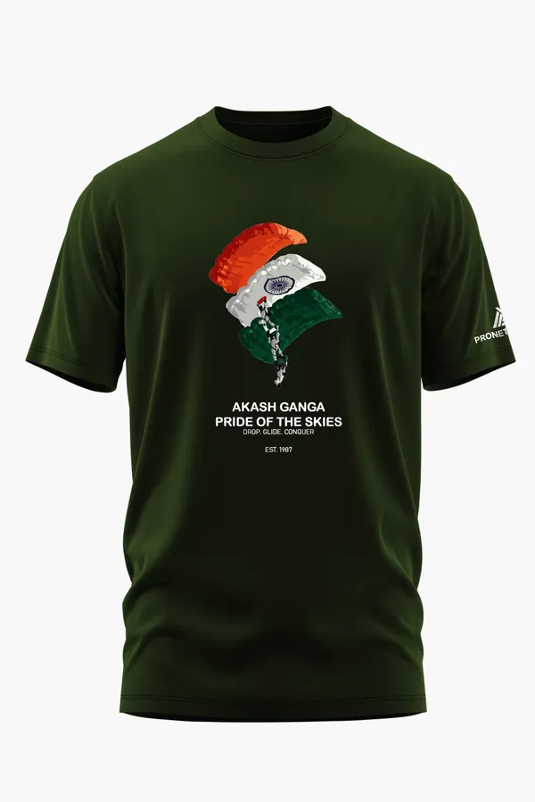 AKASH_GANGA_COTTON_T-SHIRT_-_Olive,_XL