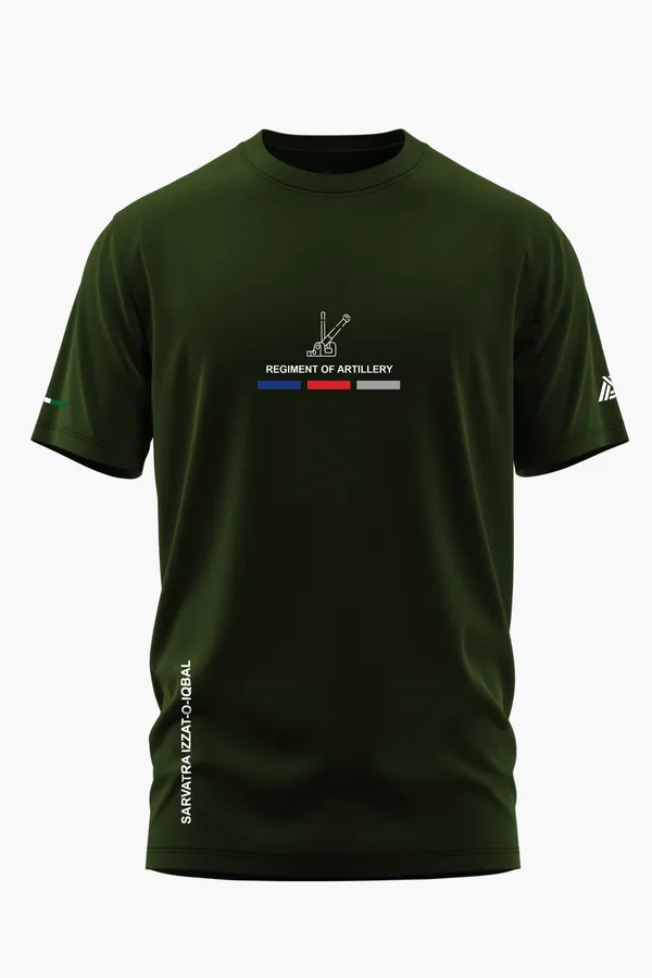 REGIMENT_OF_ARTILLERY_GUNNERS_PRIDE_COTTON_T-SHIRT_-_Olive,_XL