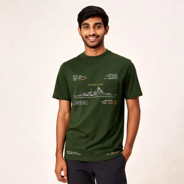 Olive_Cotton_Blend_Regular_Fit_Kolkata_Class_Edition_Round_Neck_T-Shirt_For_Men