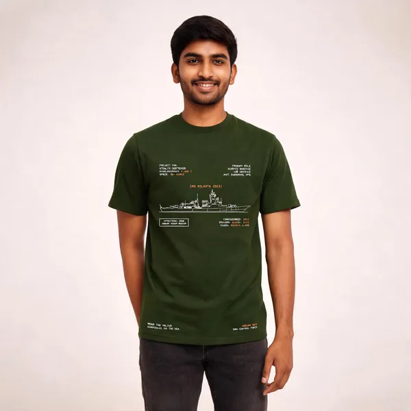 Olive_Cotton_Blend_Regular_Fit_Kolkata_Class_Edition_Round_Neck_T-Shirt_For_Men