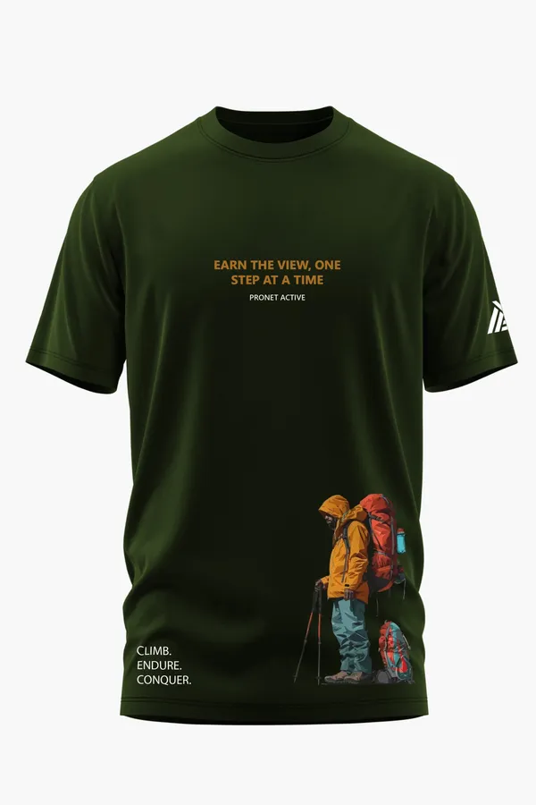 EARN_THE_VIEW_COTTON_T-SHIRT_-_Olive,_XL