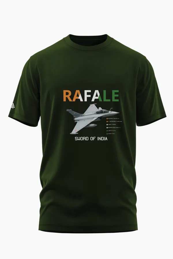 RAFALE_SWORD_OF_INDIA_COTTON_T-SHIRT_-_Olive,_XL