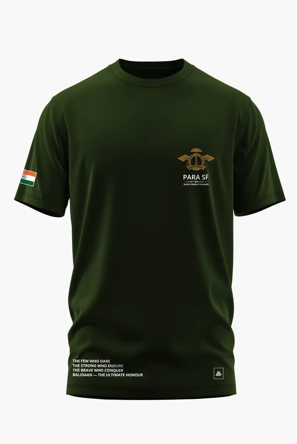 PARA_SF_THE_FEW_WHO_DARE_COTTON_T-SHIRT_-_Olive,_XL