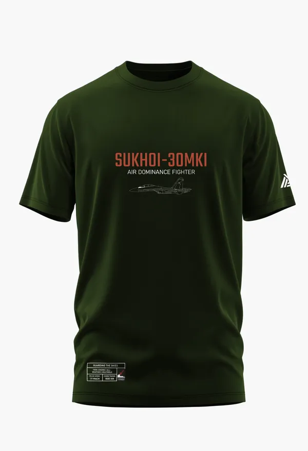 SUKHOI_30_AIR_DOMINANCE_COTTON_T-SHIRT_-_Olive,_XL