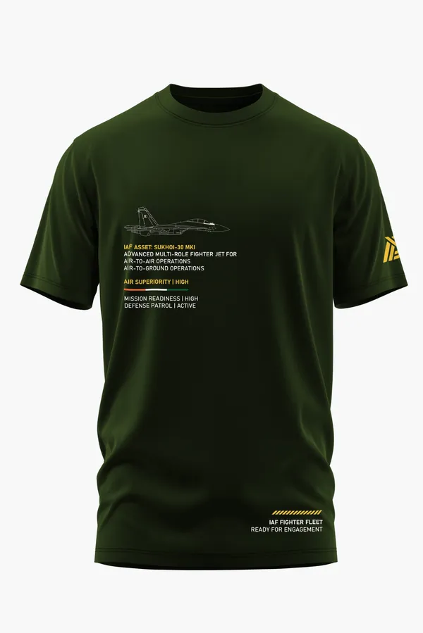 SU-30_MKI_MISSION_READINESS_COTTON_T-SHIRT_-_Olive,_XL