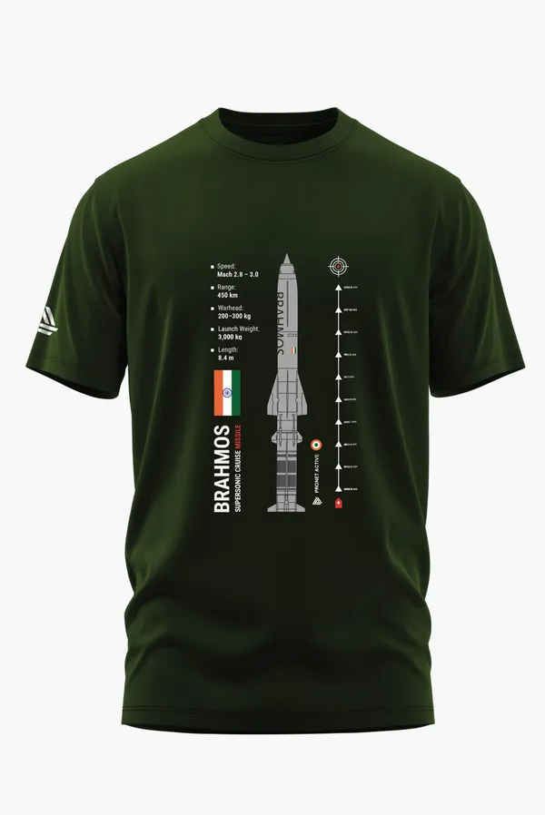 BRAHMOS_MISSILE_COTTON_T-SHIRT_-_Olive,_XL
