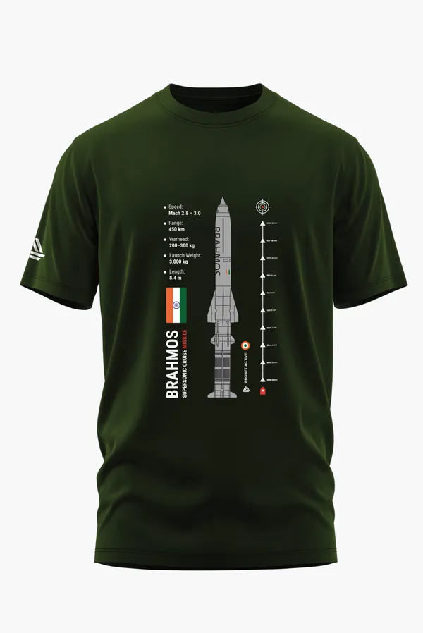 BRAHMOS_MISSILE_COTTON_T-SHIRT_-_Olive,_XL