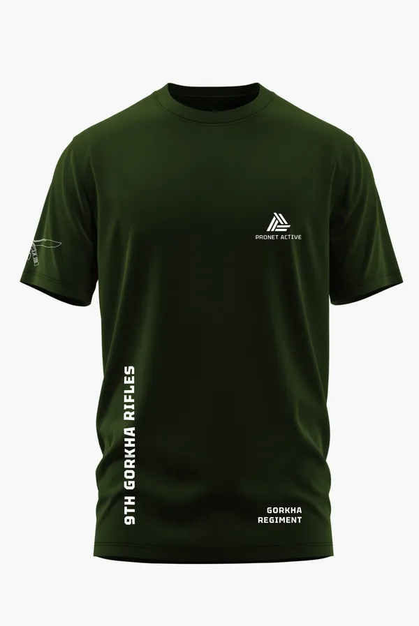 9TH_GORKHA_RIFLES_COTTON_T-SHIRT_-_Olive,_XL