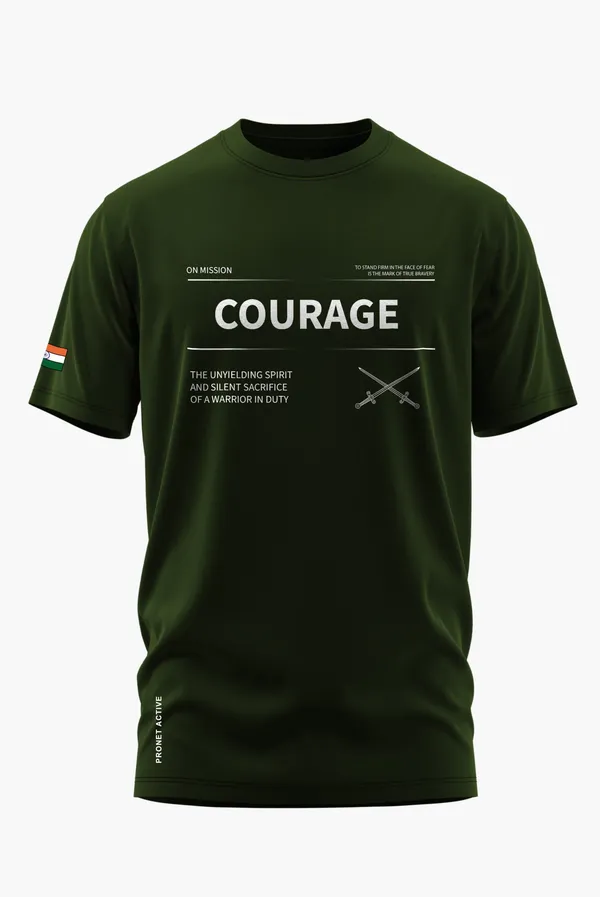 COURAGE_SILENT_SACRIFICE_COTTON_T-SHIRT_-_Olive,_XL