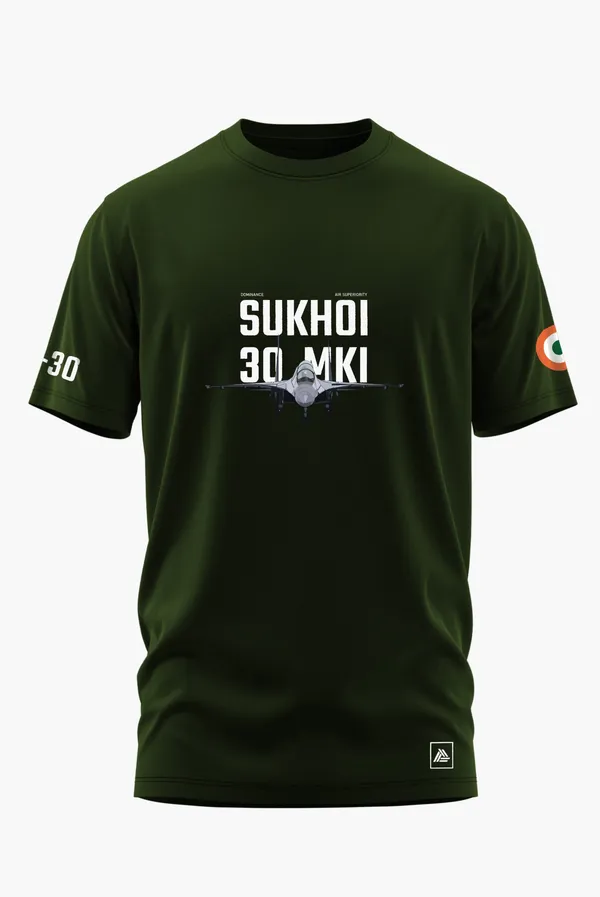 SU-30_MKI_AIR_DOMINANCE_COTTON_T-SHIRT_-_Olive,_XL