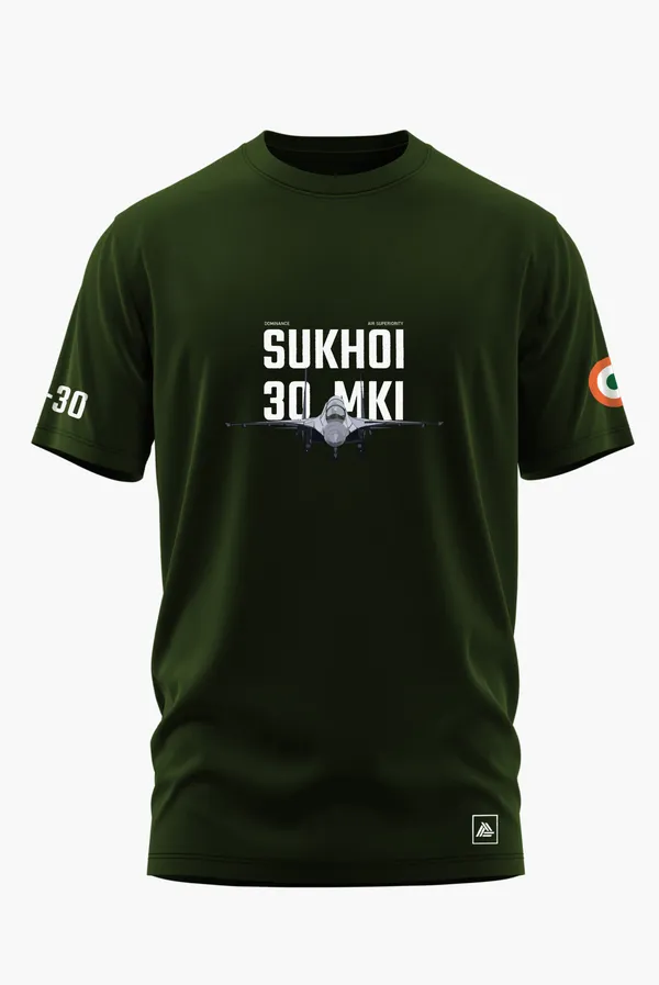 SU-30_MKI_AIR_DOMINANCE_COTTON_T-SHIRT_-_Olive,_XL