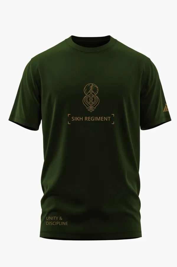 SIKH_REGIMENT_COTTON_T-SHIRT_-_Olive,_XL