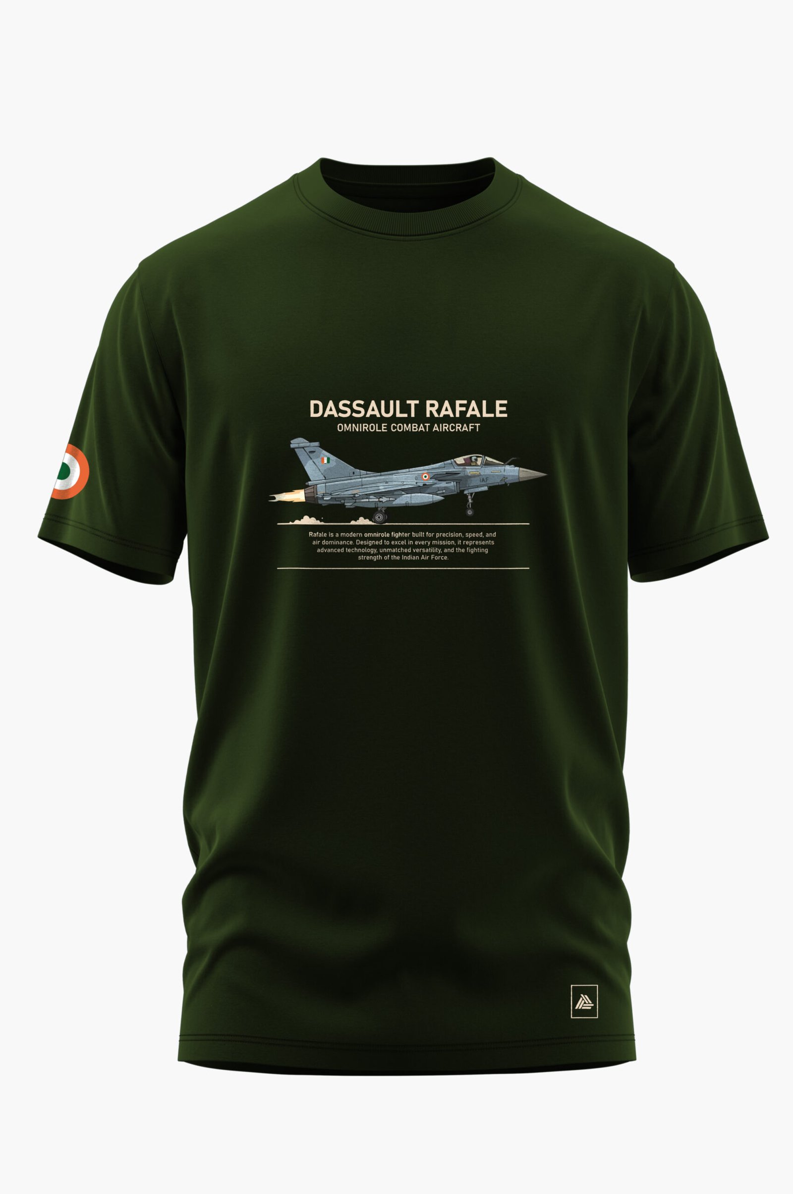 RAFALE_OMNIROLE_WARRIOR_COTTON_T-SHIRT_-_Olive,_XL